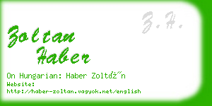 zoltan haber business card